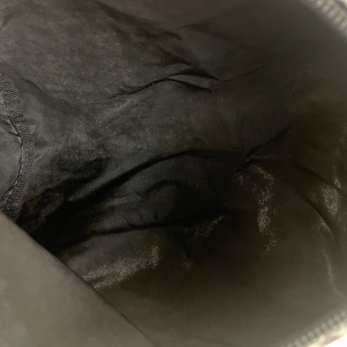 PRADA Pouch Nylon Black SilverMetal Test Triangle With logo