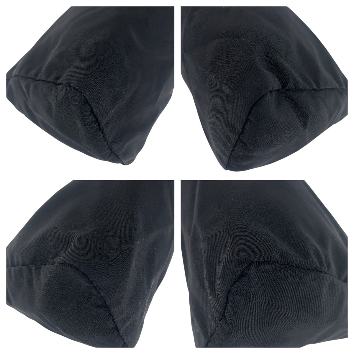 PRADA Pouch Nylon Black SilverMetal Test Triangle With logo