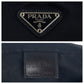 PRADA Pouch Nylon Black SilverMetal Test Triangle With logo