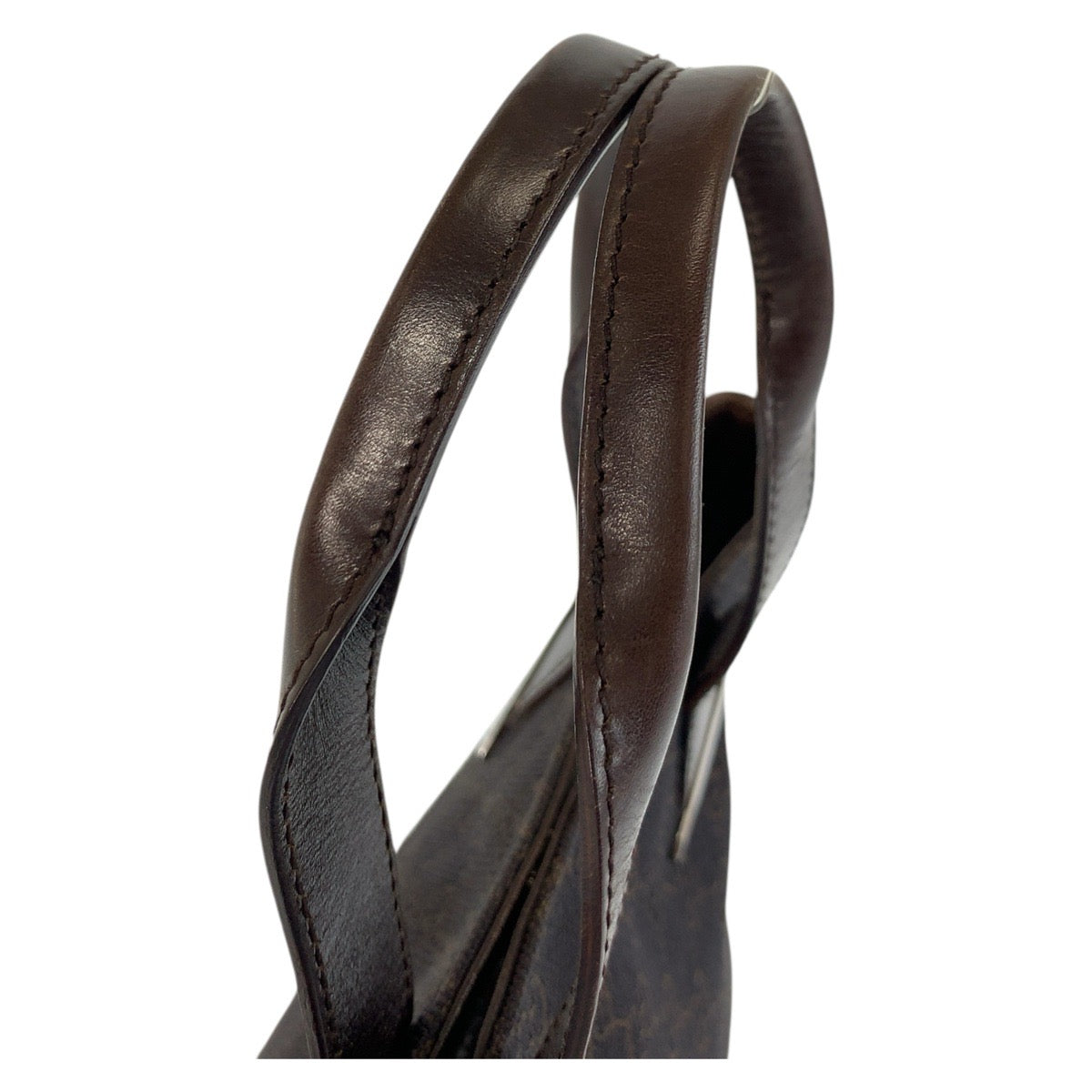 GUCCI Handbag 73984 GG canvas Brown Silver Metal