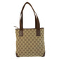 GUCCI Tote Bag 019 0402 GG canvas Beige Brown SilverMetal
