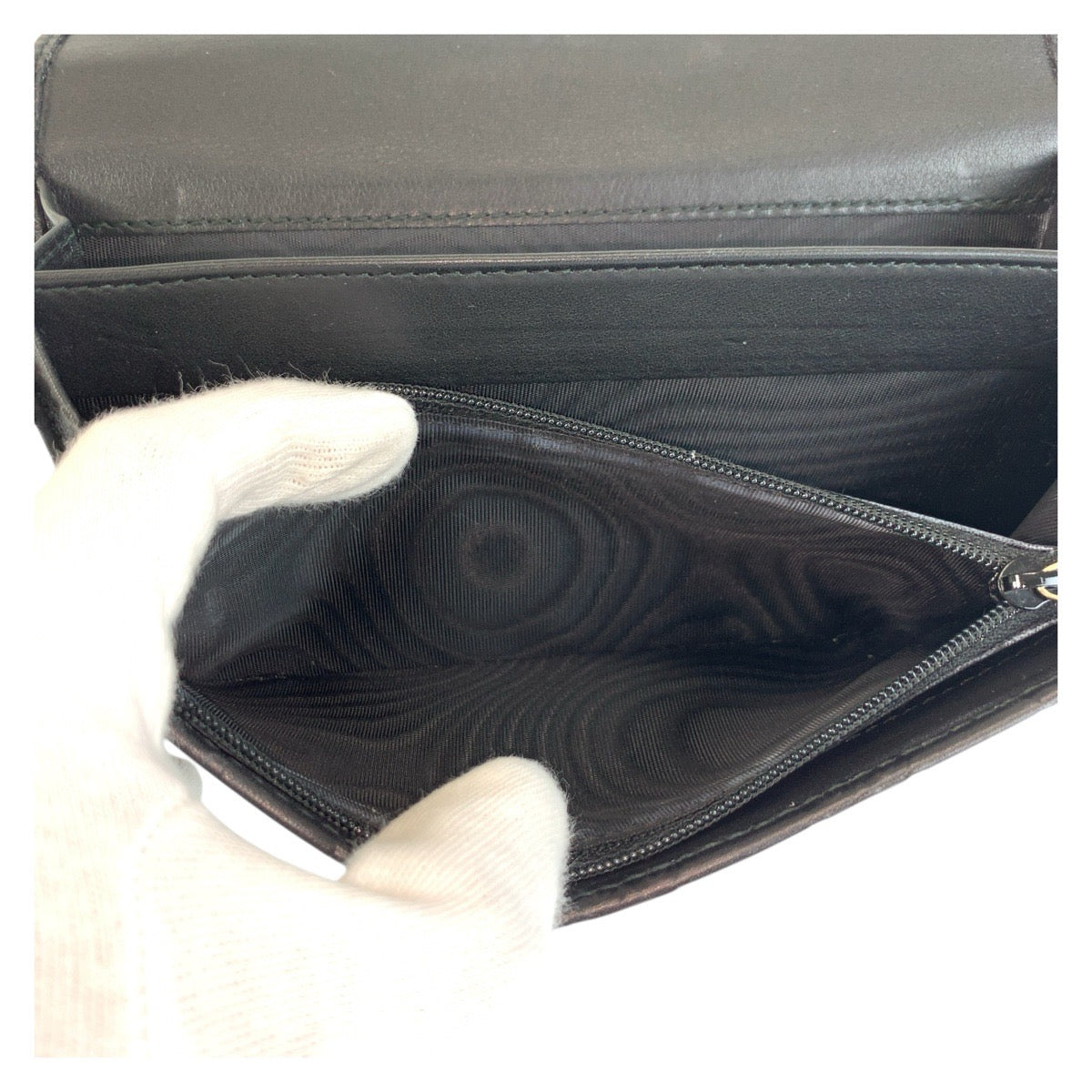 GUCCI Long Wallet Purse 244946 leather Black GoldMetal Guccisima