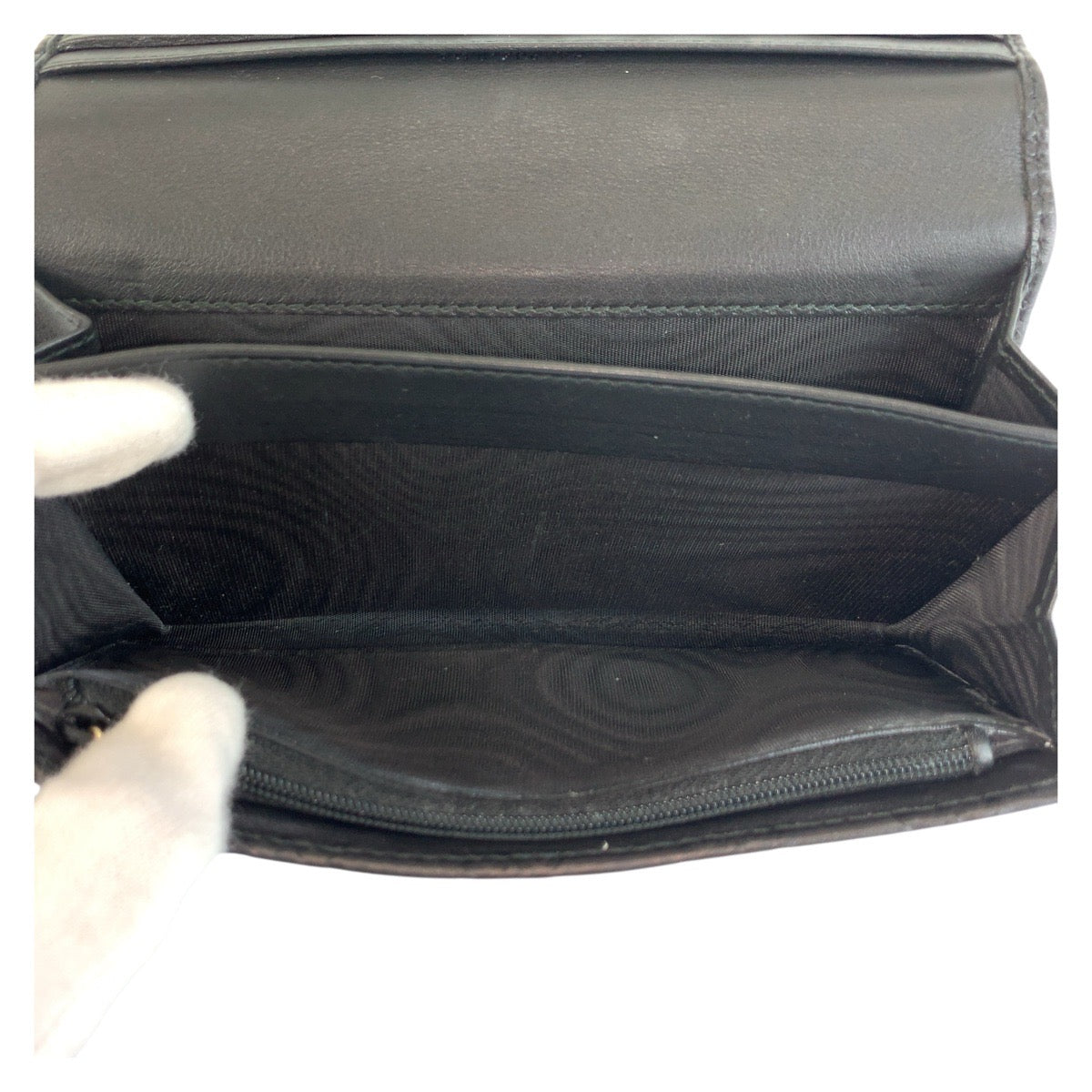 GUCCI Long Wallet Purse 244946 leather Black GoldMetal Guccisima