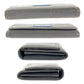 PRADA Long Wallet Purse leather Gray Light Blue Silver