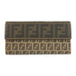 FENDI Long Wallet Purse 8M0032 PVC Brown Gold Metal Zucchino