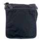 PRADA Shoulder Bag Nylon Black SilverMetal Testo Saffiano Triangle With logo