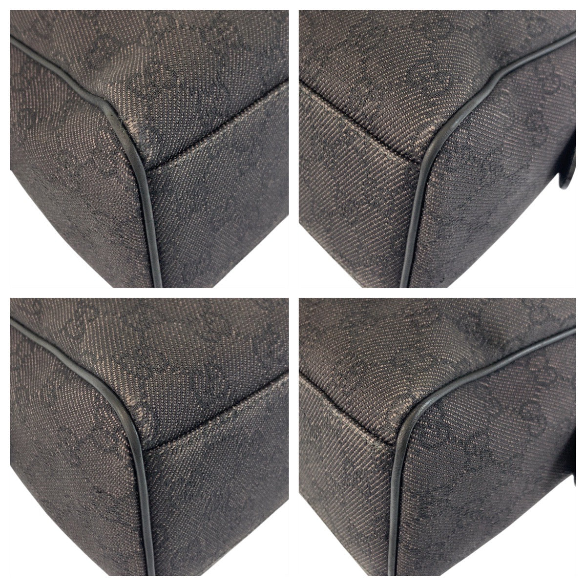 GUCCI Handbag 257289 GG canvas Black SilverMetal