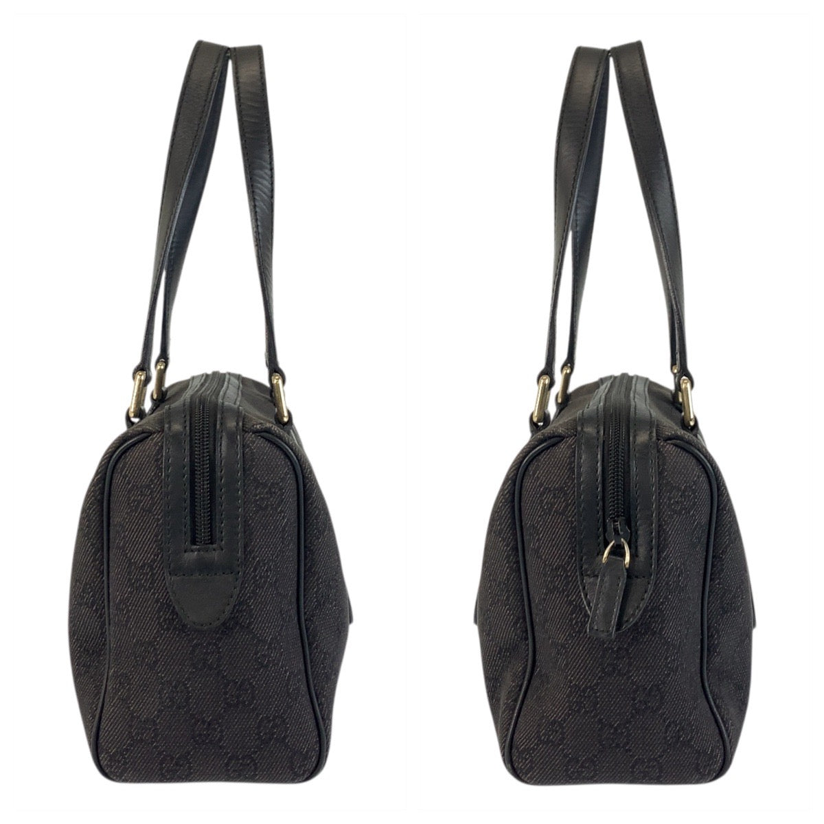 GUCCI Handbag 257289 GG canvas Black SilverMetal