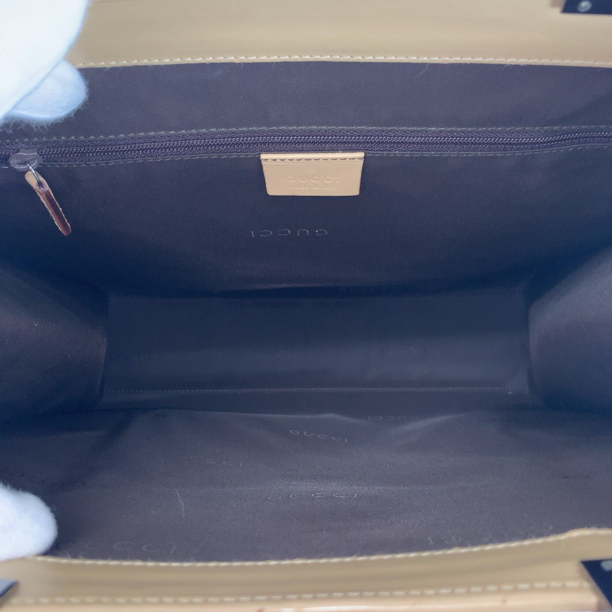 GUCCI Tote Bag 002 1064 leather Beige SilverMetal Jackie