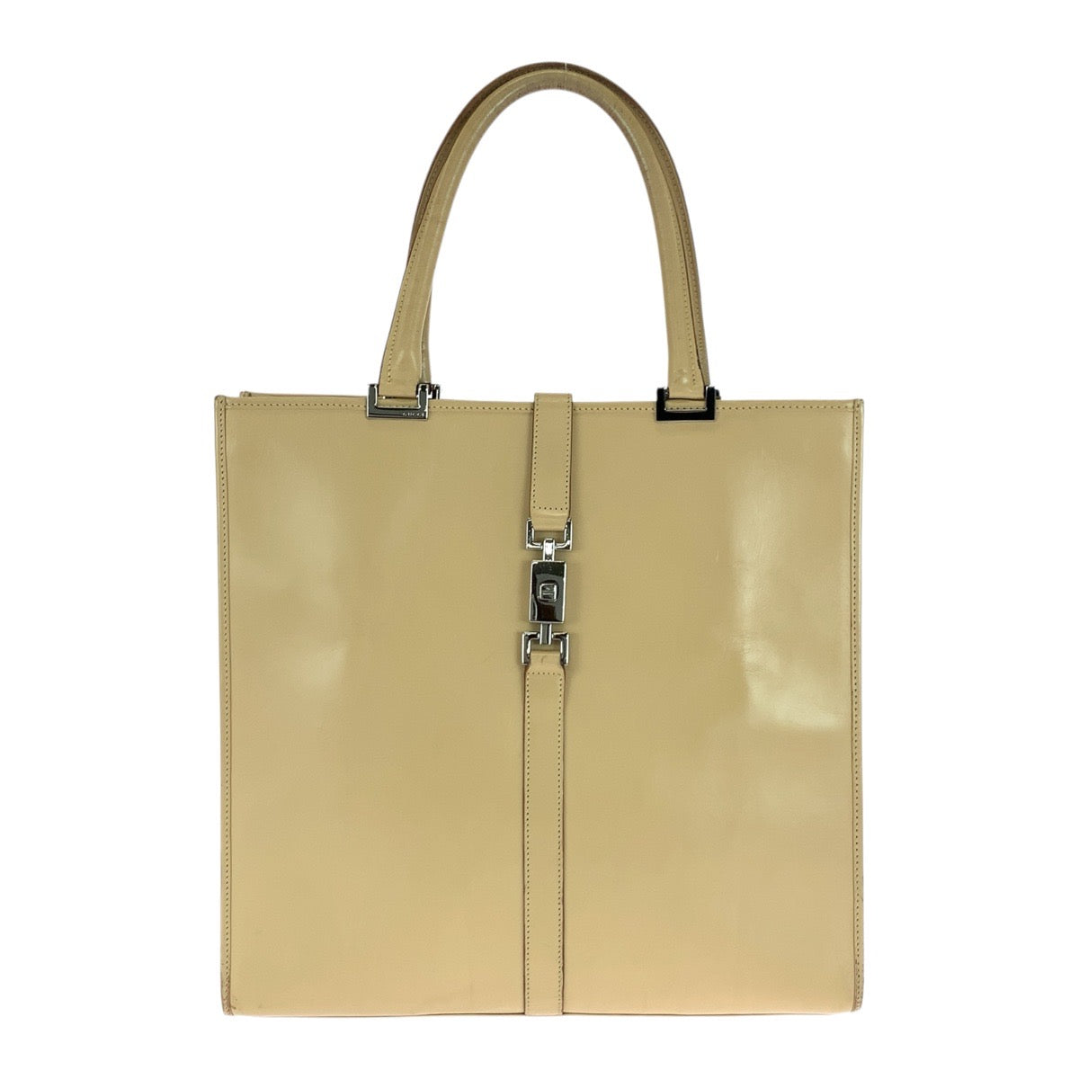 GUCCI Tote Bag 002 1064 leather Beige SilverMetal Jackie