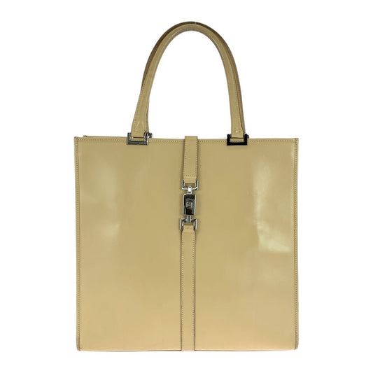 GUCCI Tote Bag 002 1064 leather Beige SilverMetal Jackie