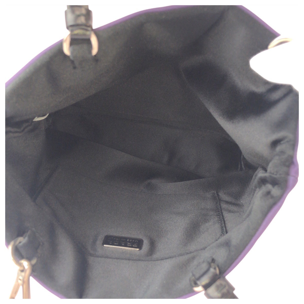 PRADA Tote Bag Nylon Purple SilverMetal Test Triangle With logo