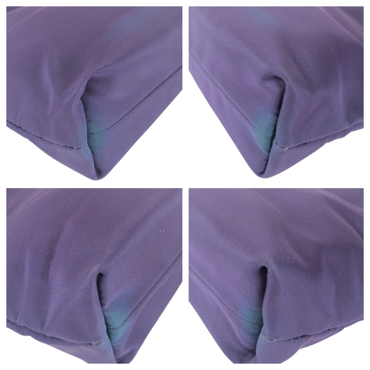 PRADA Tote Bag Nylon Purple SilverMetal Test Triangle With logo