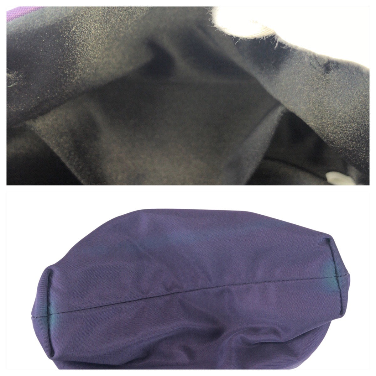 PRADA Tote Bag Nylon Purple SilverMetal Test Triangle With logo