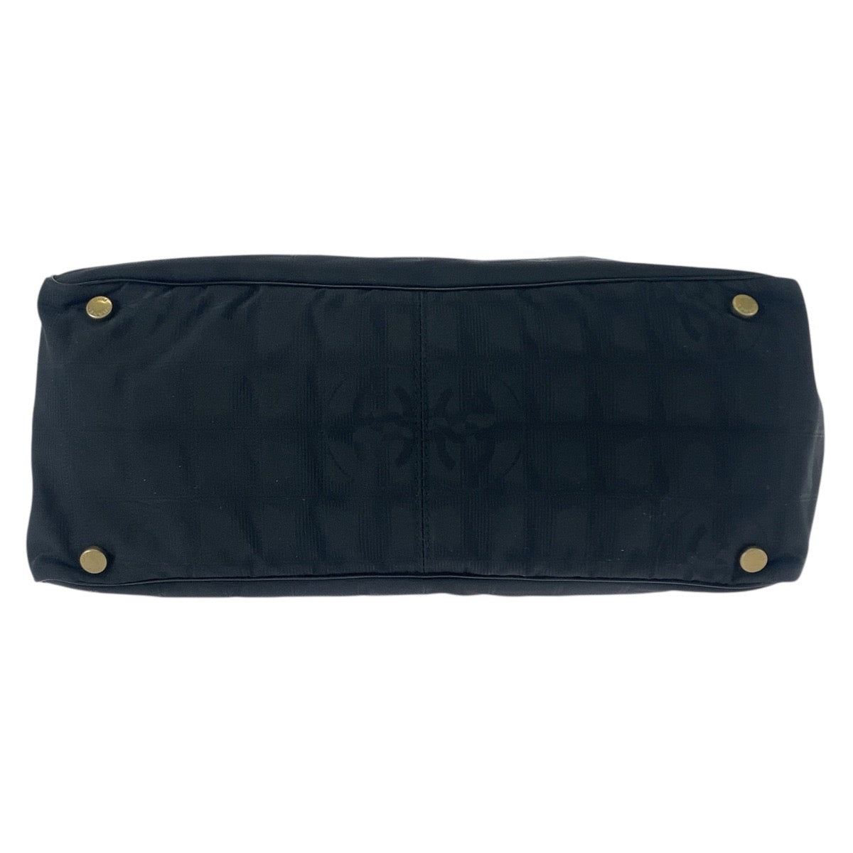 CHANEL Tote Bag Nylon Black GoldMetal New travel line Neutral Tote MM