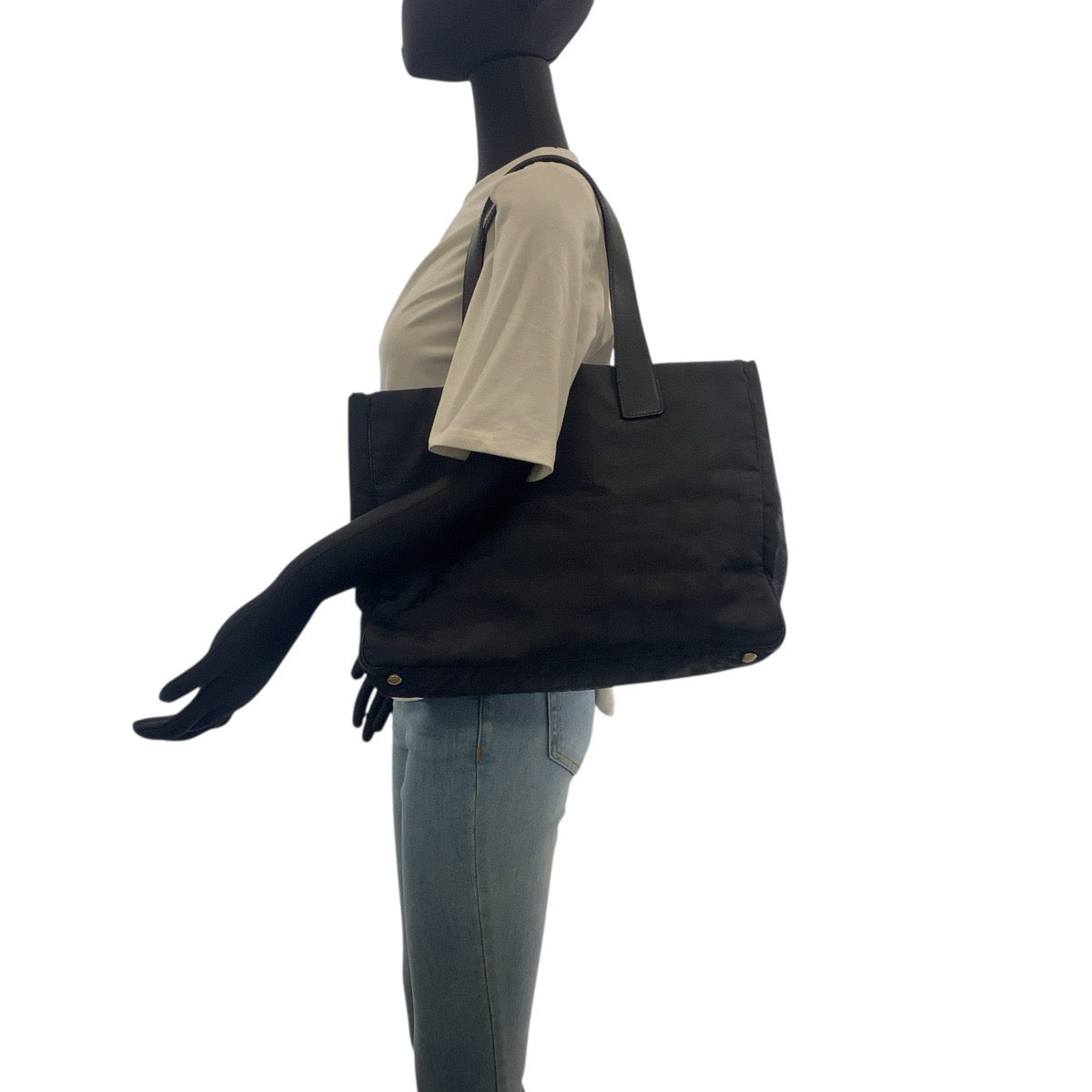 CHANEL Tote Bag Nylon Black GoldMetal New travel line Neutral Tote MM