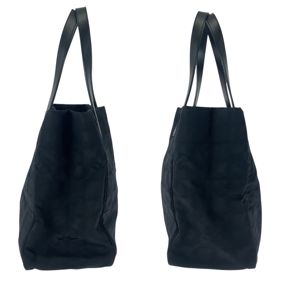 CHANEL Tote Bag Nylon Black GoldMetal New travel line Neutral Tote MM