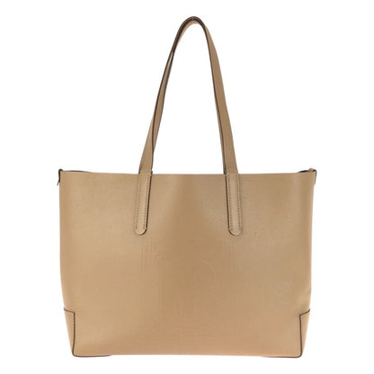 BURBERRY Tote Bag PVC Beige Gold Metal