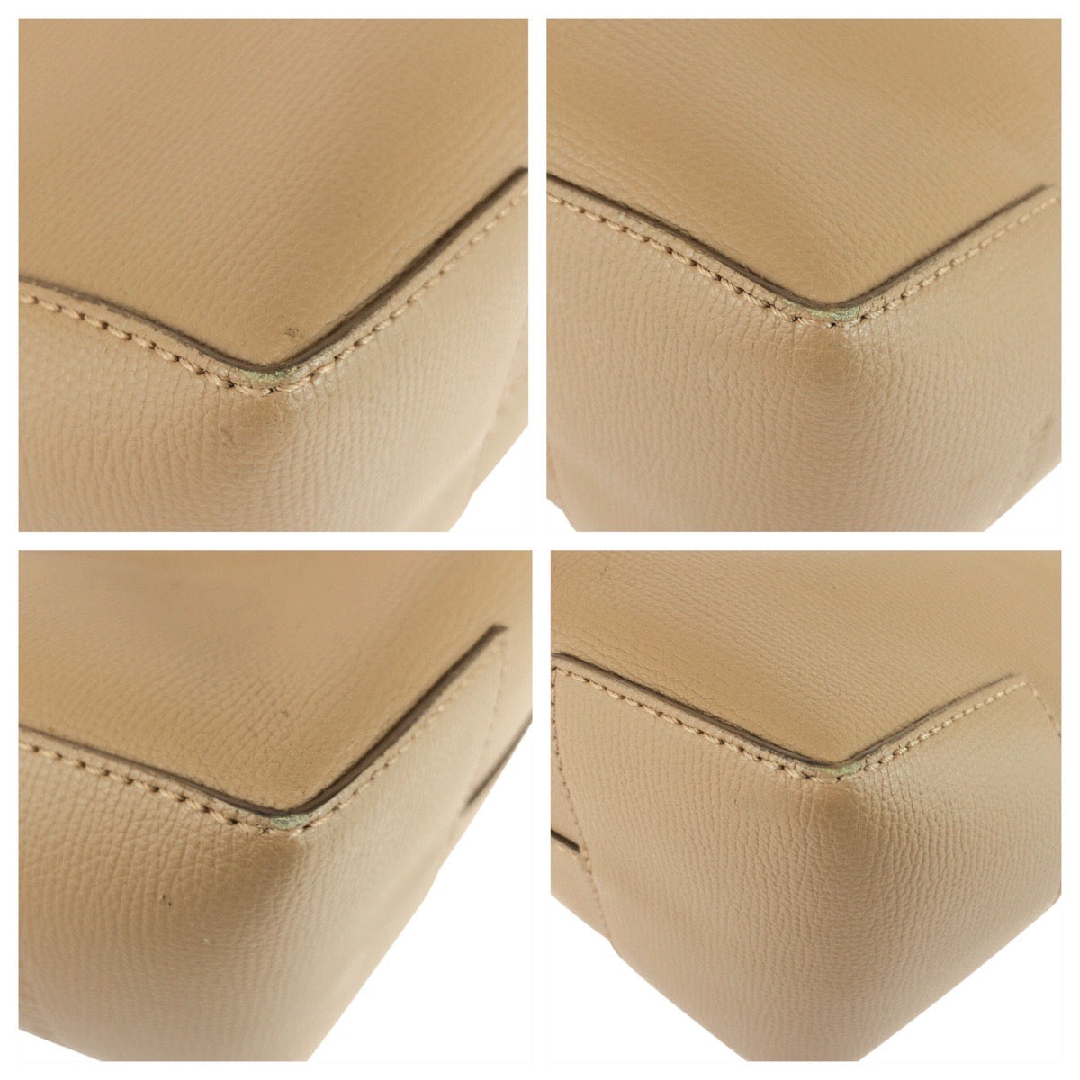 BURBERRY Tote Bag PVC Beige Gold Metal