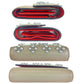 Christian Louboutin Tri-fold wallet leather Beige Champagne Silver Studs Rubifold Wallet