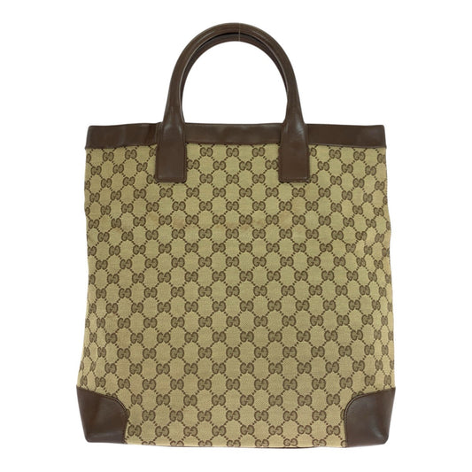 GUCCI Tote Bag 002 1121 GG canvas Beige Brown Gold Metal