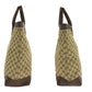 GUCCI Tote Bag 002 1121 GG canvas Beige Brown Gold Metal