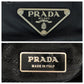 PRADA Shoulder Bag Nylon Black Silver Test Triangle With logo