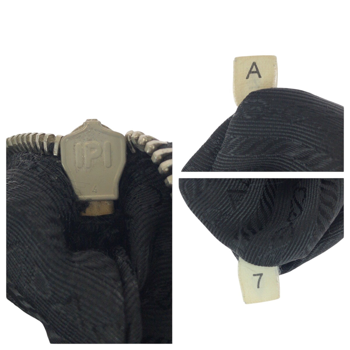 PRADA Shoulder Bag Nylon Black Silver Test Triangle With logo