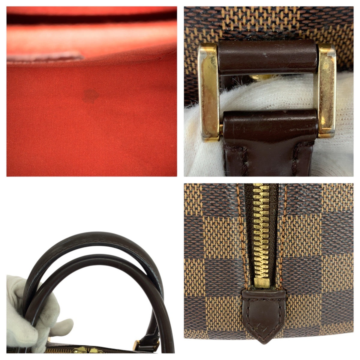 LOUIS VUITTON Tote Bag N41434 PVC Brown gold Damier Rivera MM