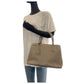 PRADA Handbag leather Greige Gold Safiano Triangle With logo