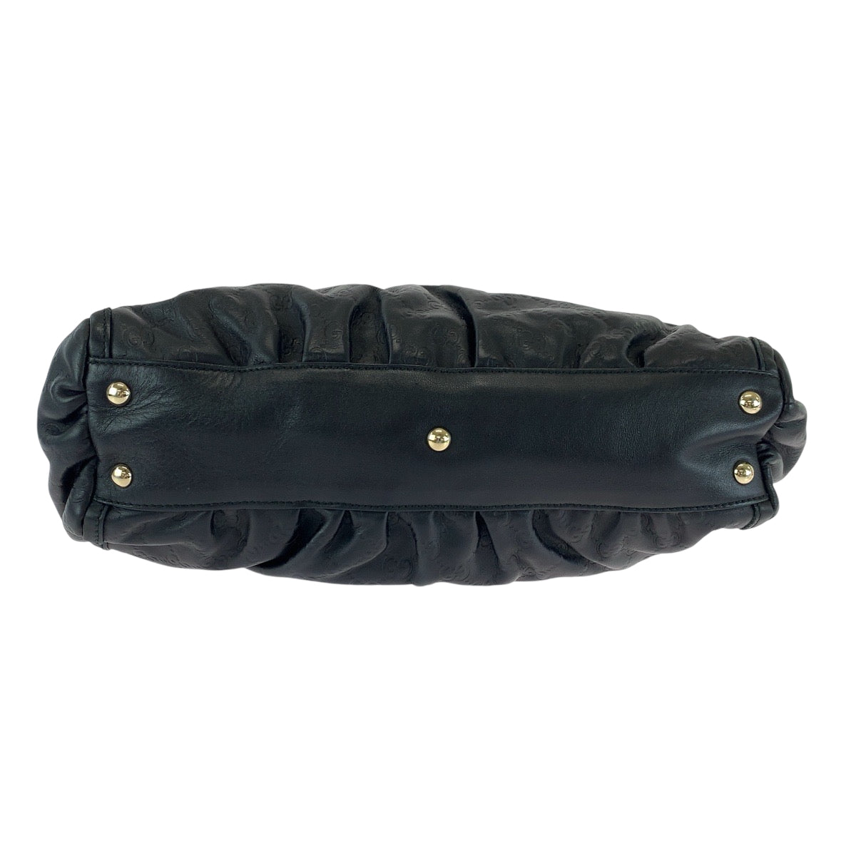 GUCCI Tote Bag 189831 leather Black Silver Abbey