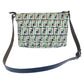 FENDI Shoulder Bag canvas Green Pink Navy Zucca Pattern FF logo