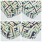 FENDI Shoulder Bag canvas Green Pink Navy Zucca Pattern FF logo