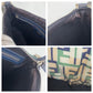 FENDI Shoulder Bag canvas Green Pink Navy Zucca Pattern FF logo