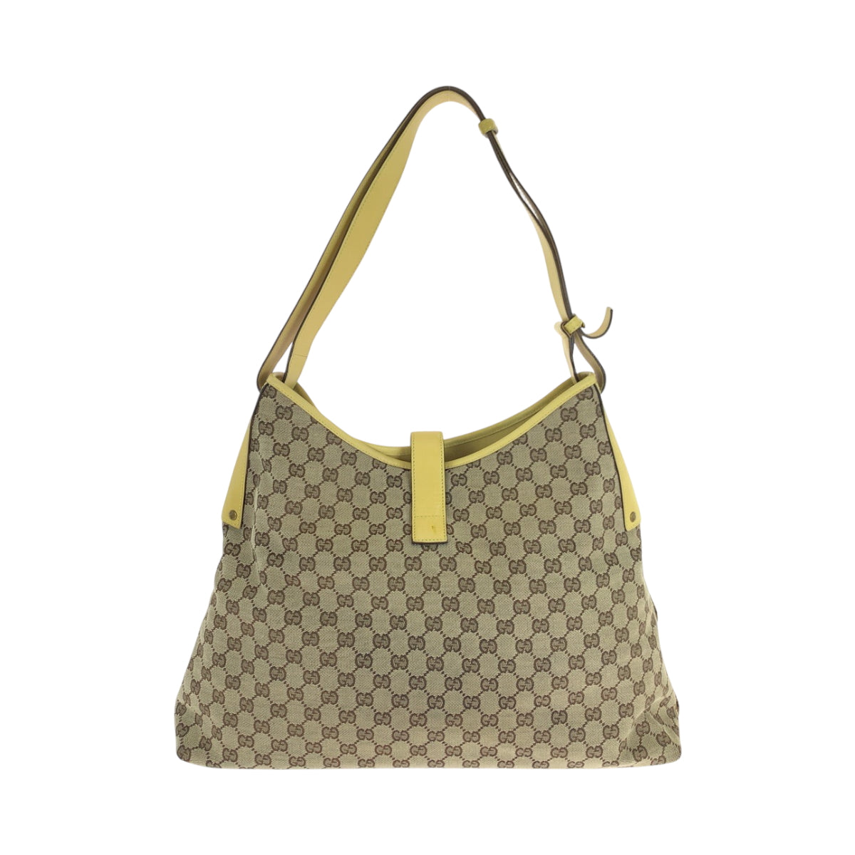 GUCCI Shoulder Bag 109190 GG canvas Beige Yellow Gold Metal New Jackie