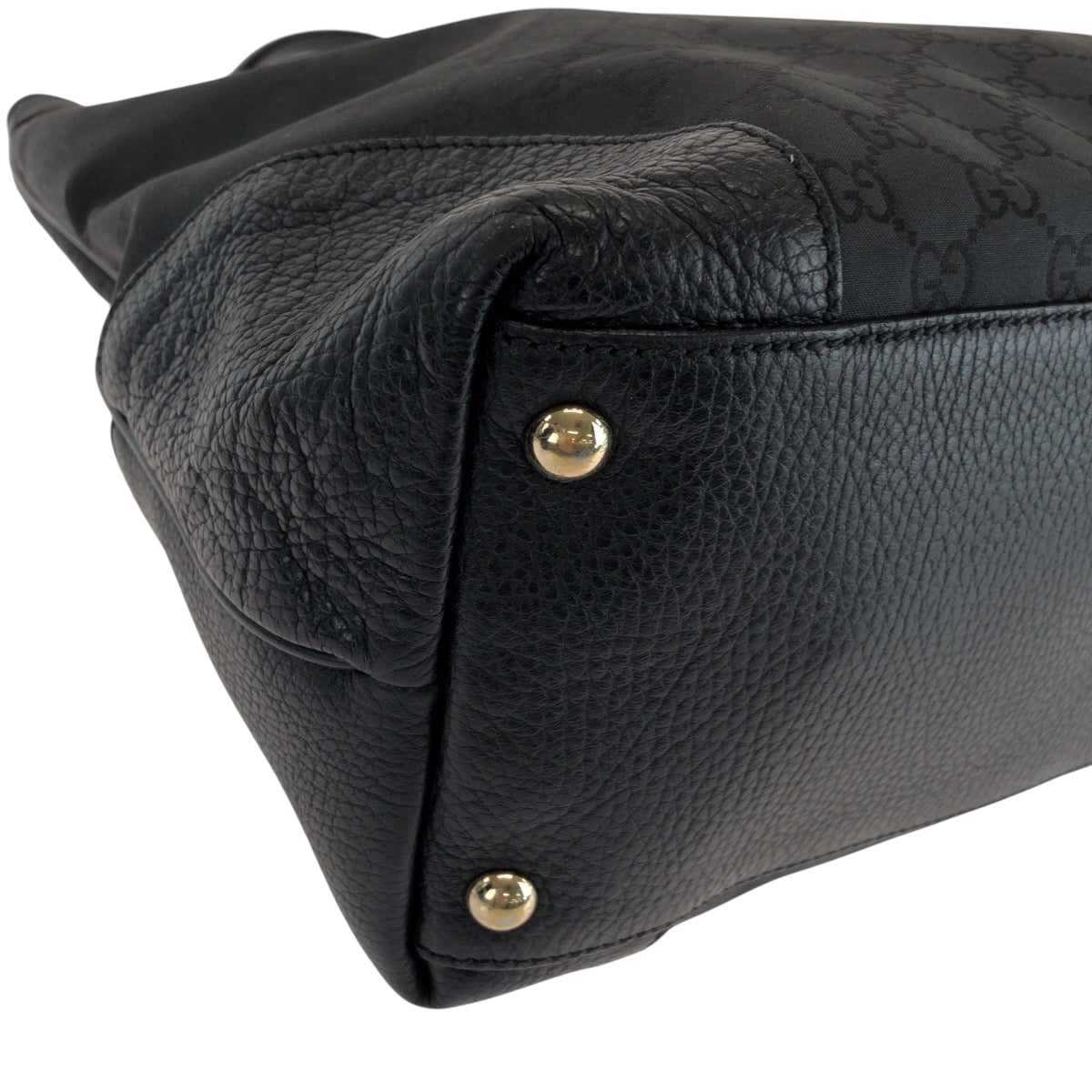 GUCCI Tote Bag 263345 Nylon Black GoldMetal