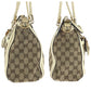 GUCCI Shoulder Bag 282300 GG canvas Beige Ivory Gold Metal Bella