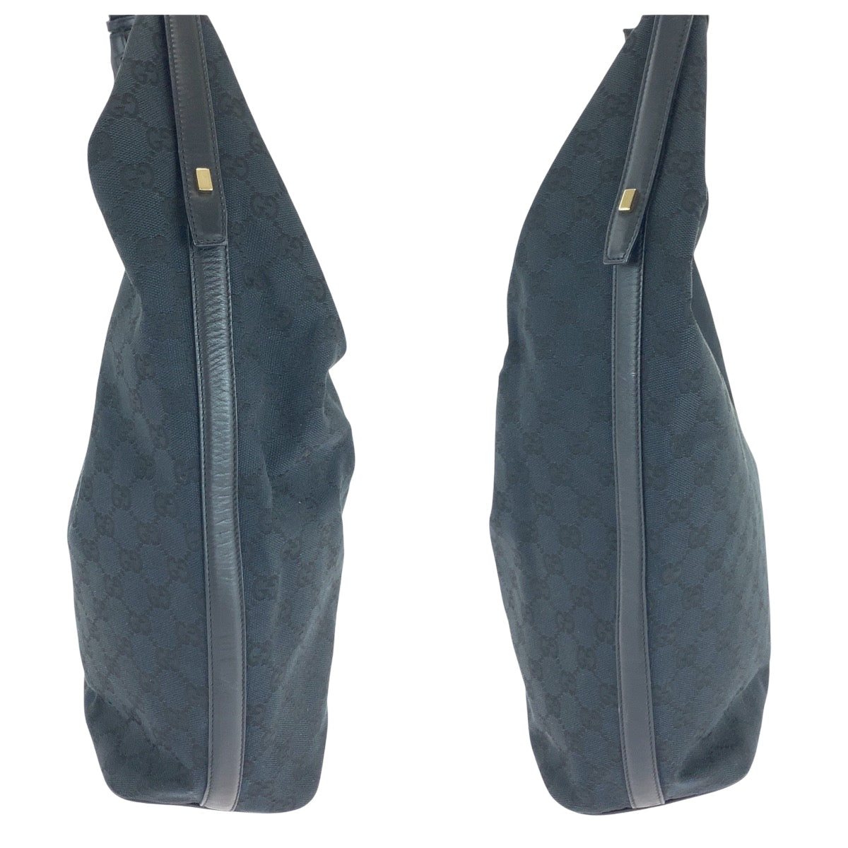 GUCCI Shoulder Bag 001 42870 GG canvas Black GoldMetal