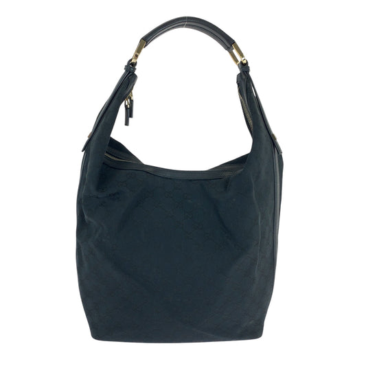 GUCCI Shoulder Bag 001 42870 GG canvas Black GoldMetal
