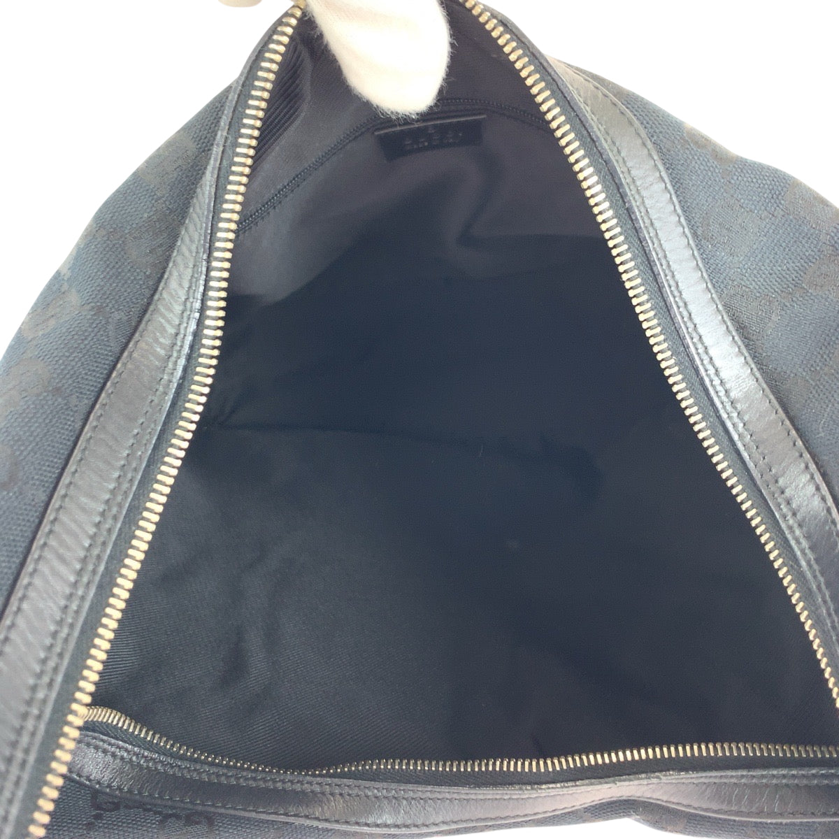 GUCCI Shoulder Bag 001 42870 GG canvas Black GoldMetal