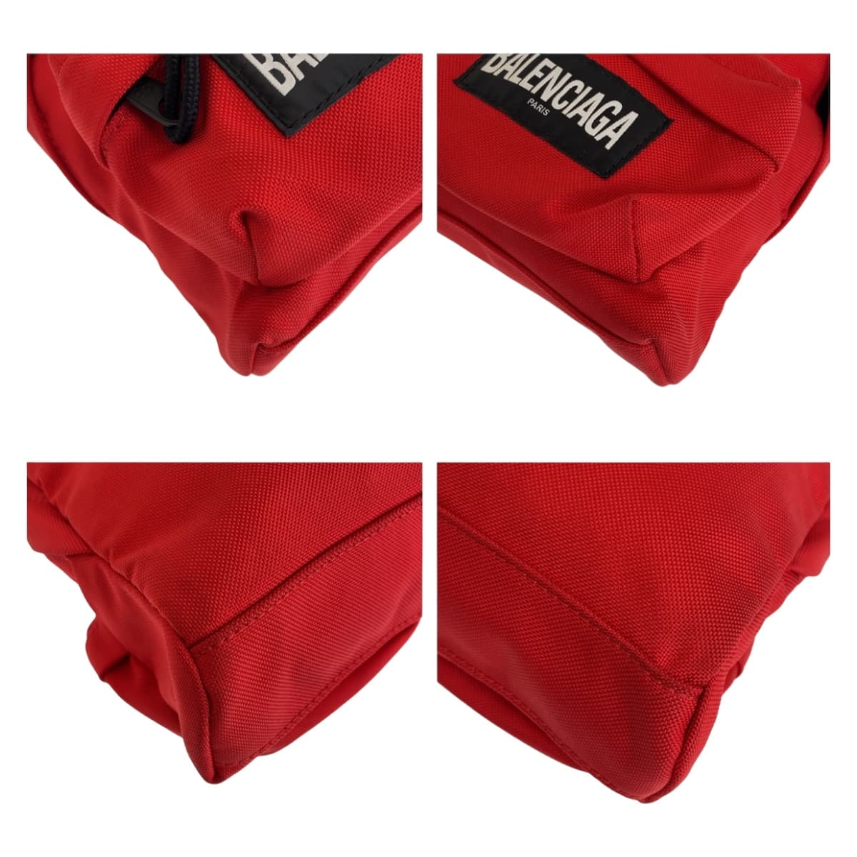 BALENCIAGA Shoulder Bag Nylon Red black Explorer