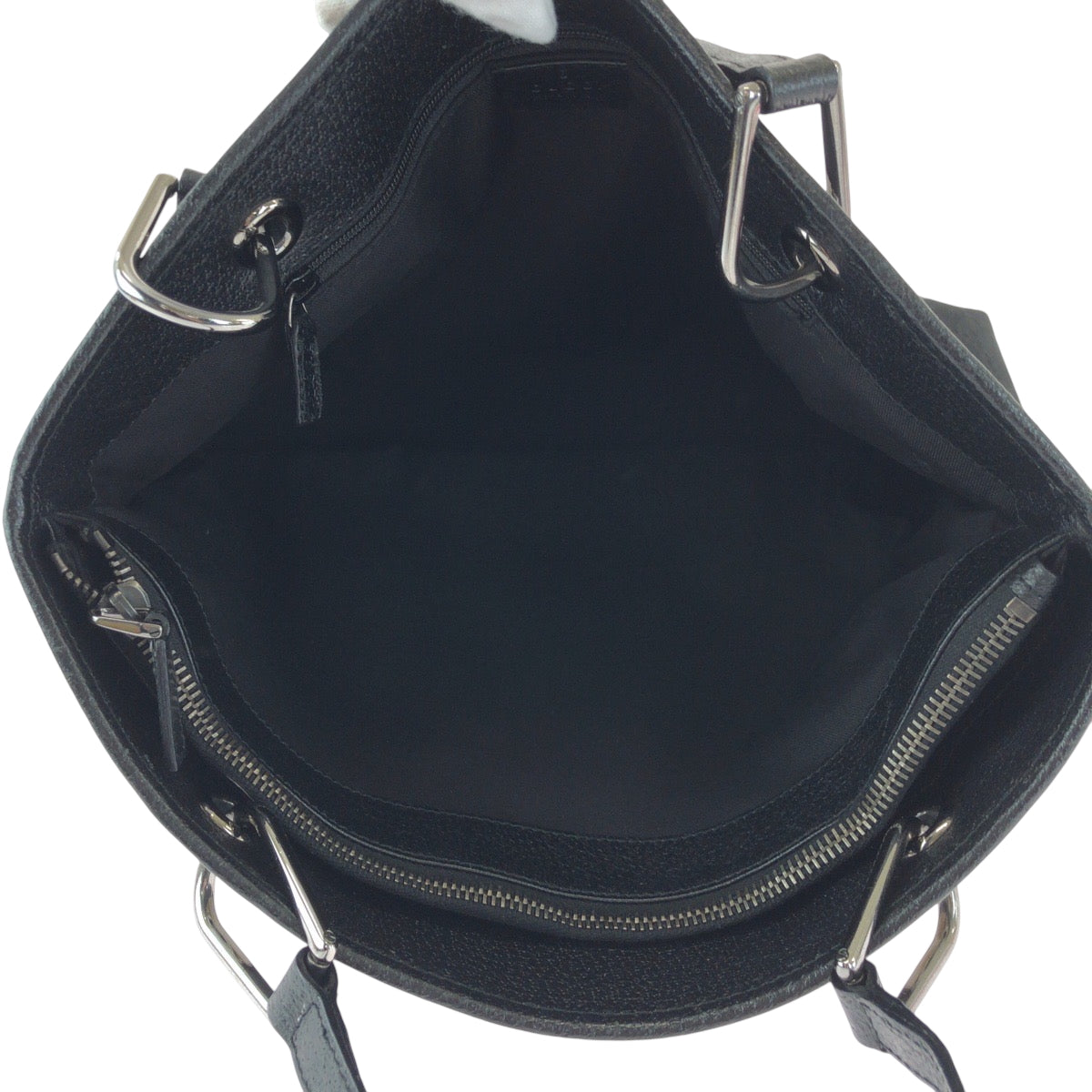 GUCCI Tote Bag 120837 GG canvas Black SilverMetal