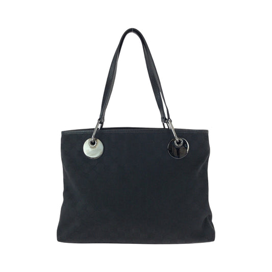 GUCCI Tote Bag 120837 GG canvas Black SilverMetal