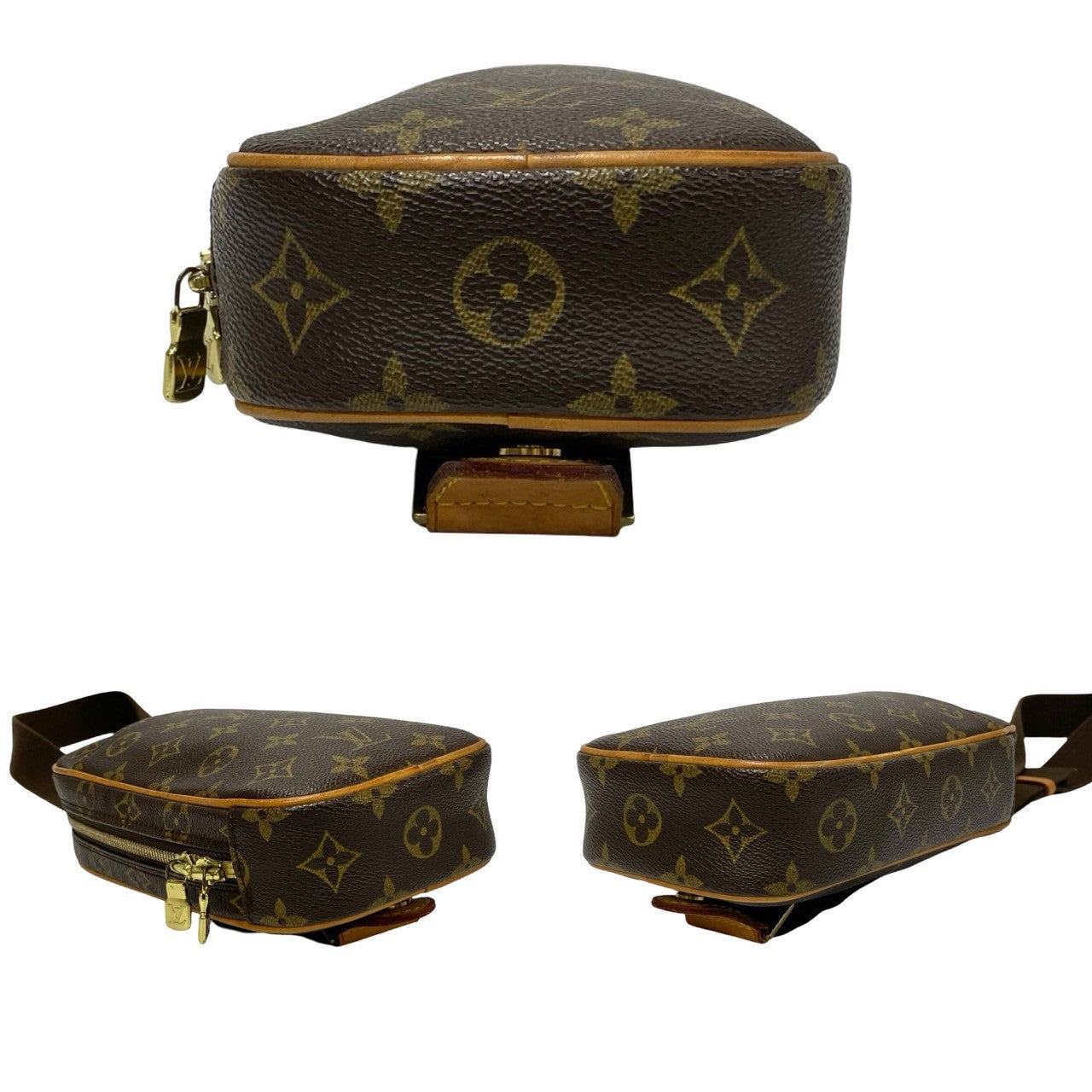 LOUIS VUITTON Sling bag M51870 Leather, PVC Brown Monogram Pochette Gange mens(Unisex) Used Authentic