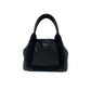 BALENCIAGA Shoulder Bag leather black Navy kabas Women Used Authentic