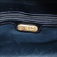 FENDI Hand Bag Leather Black Gold