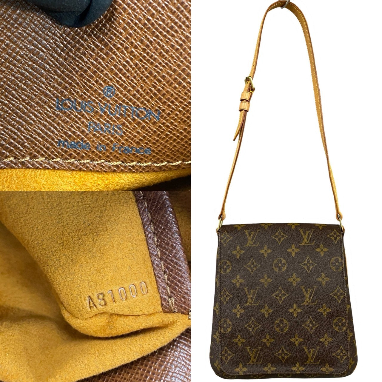LOUIS VUITTON Shoulder Bag M51387 Leather, PVC Brown Monogram Musette Salsa mens(Unisex) Used Authentic