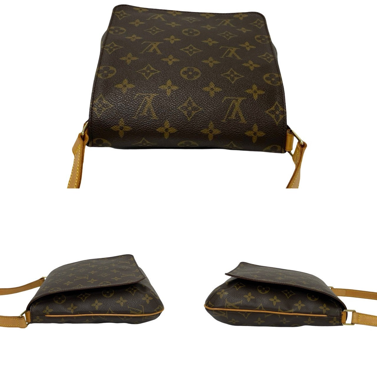 LOUIS VUITTON Shoulder Bag M51387 Leather, PVC Brown Monogram Musette Salsa mens(Unisex) Used Authentic