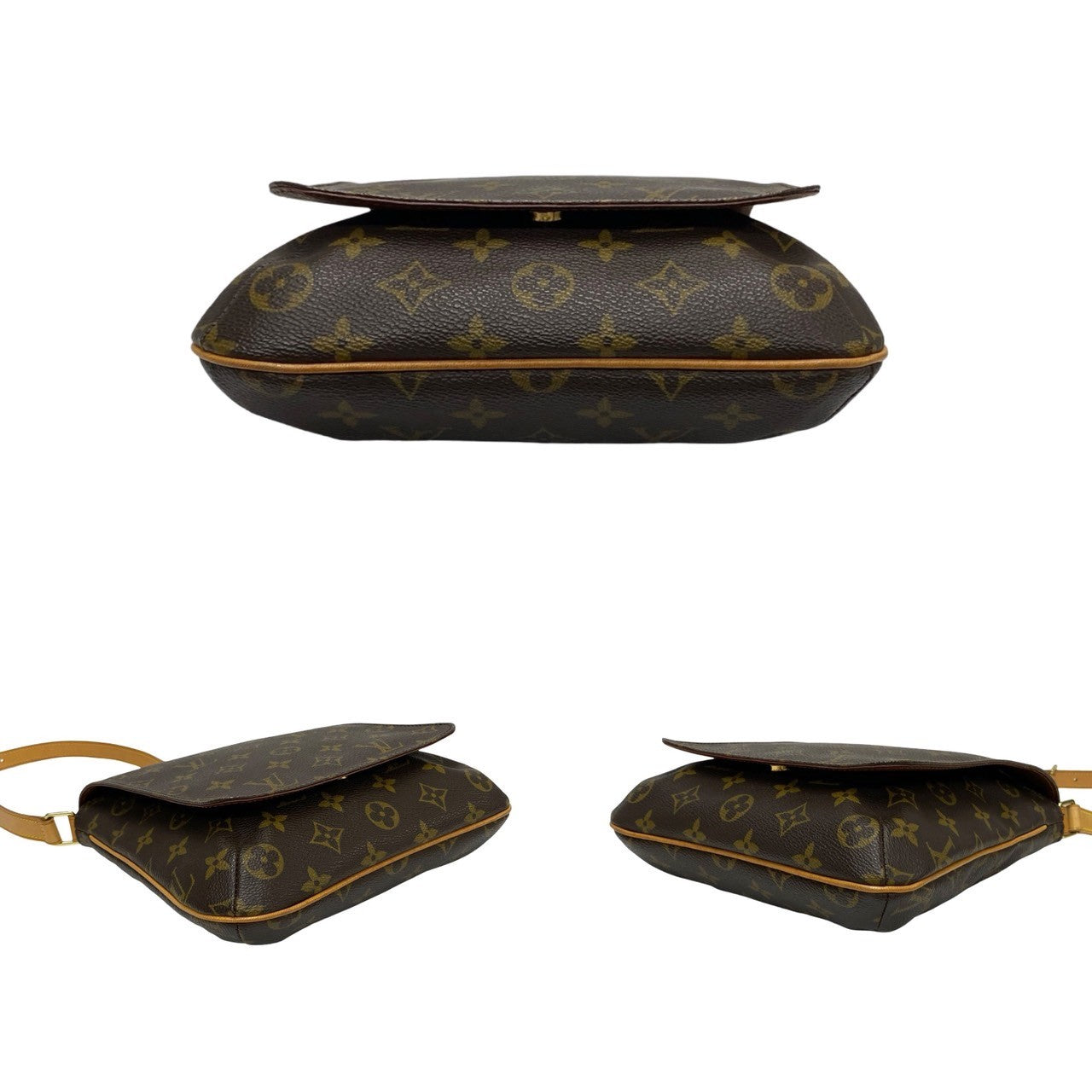 LOUIS VUITTON Shoulder Bag M51387 Leather, PVC Brown Monogram Musette Salsa mens(Unisex) Used Authentic