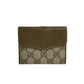 GUCCI Bifold Wallet Leather, PVC Brown GG logo Pattern Sherry line Women Used Authentic